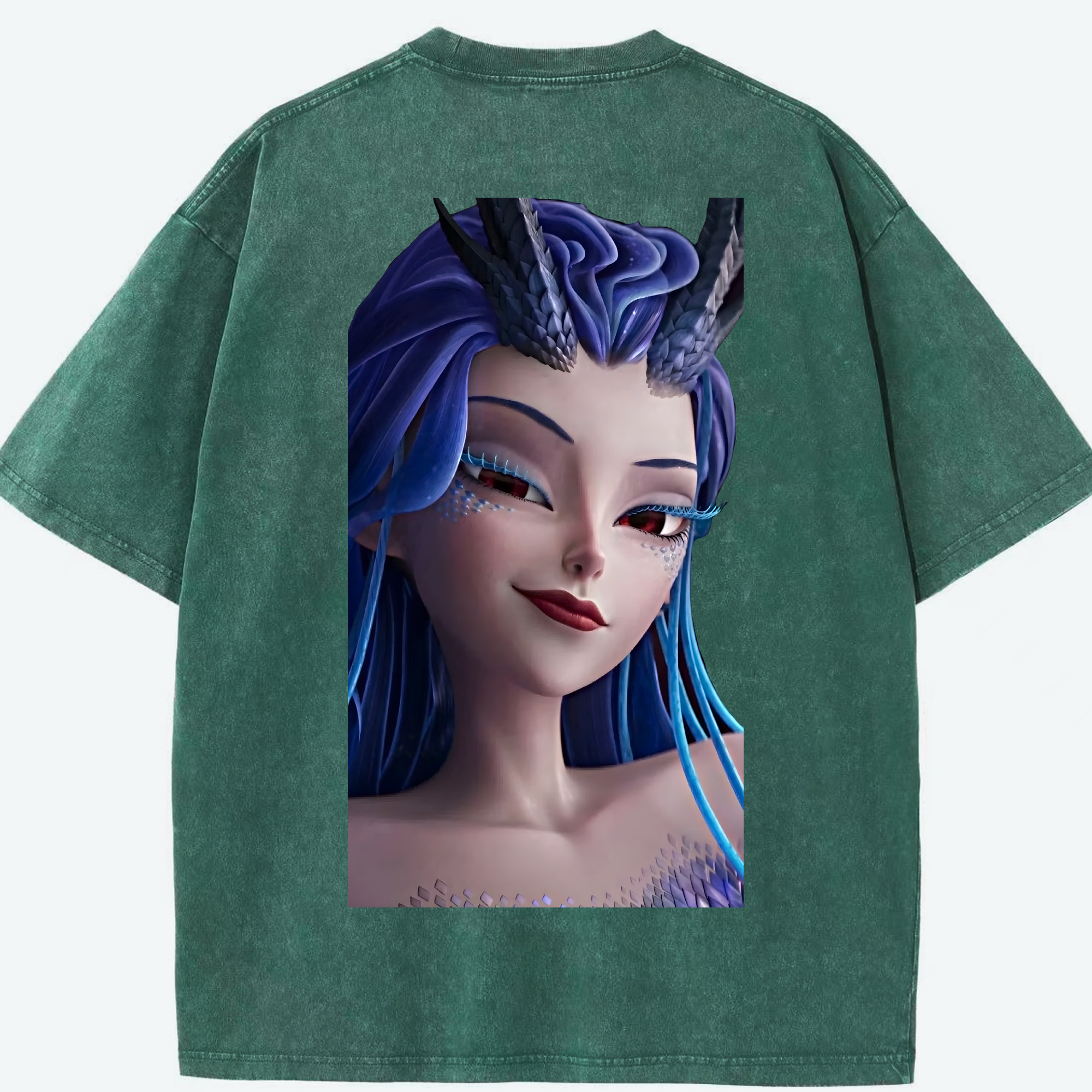 （画像用） Ne Zha 2 ナタ 魔童の大暴れ 綿100% ヴィンテージ風 半袖Tシャツ（背面プリント）